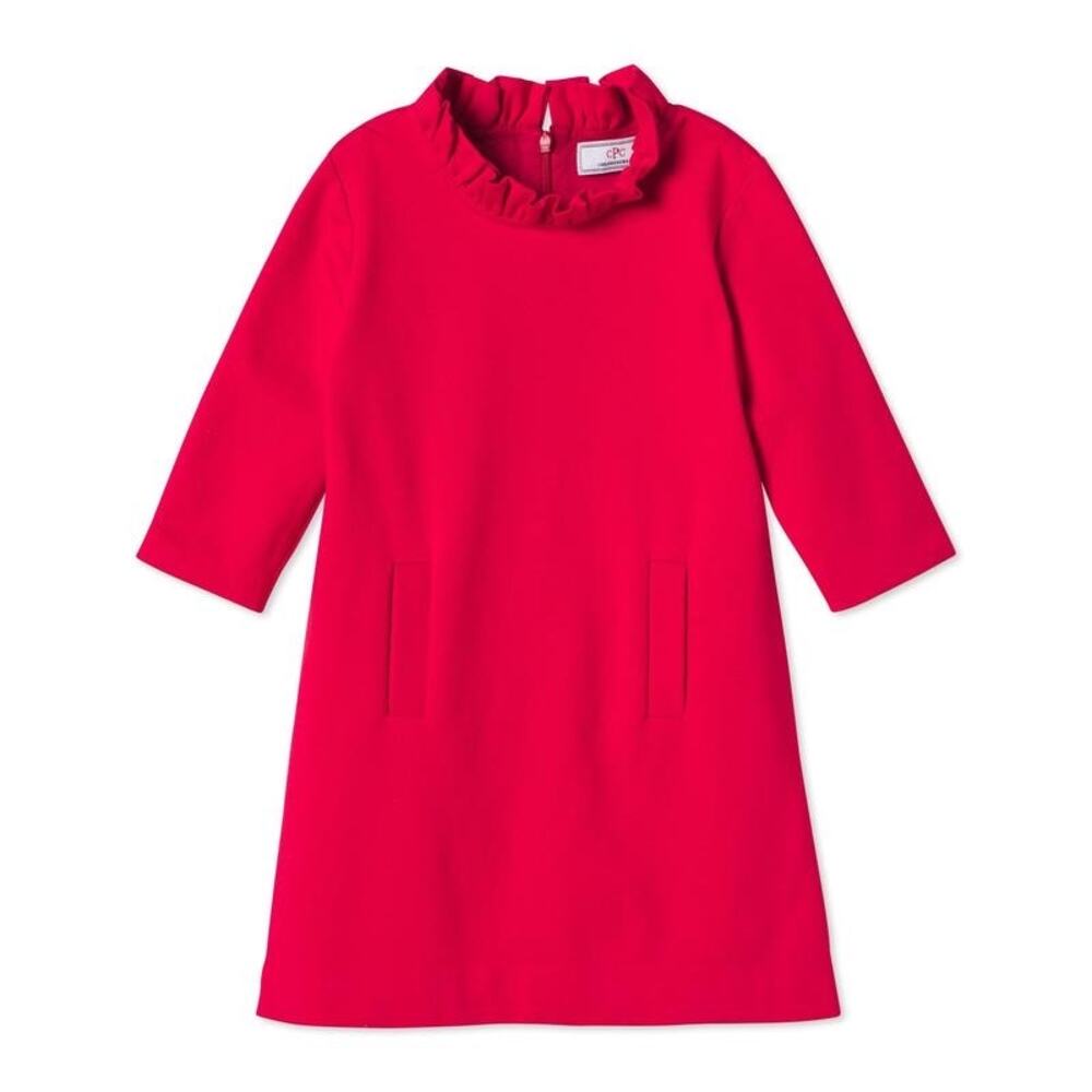 Classic Prep Claudia Dress in Lipstick Red